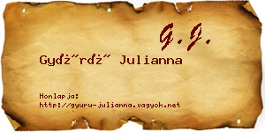 Gyürü Julianna névjegykártya